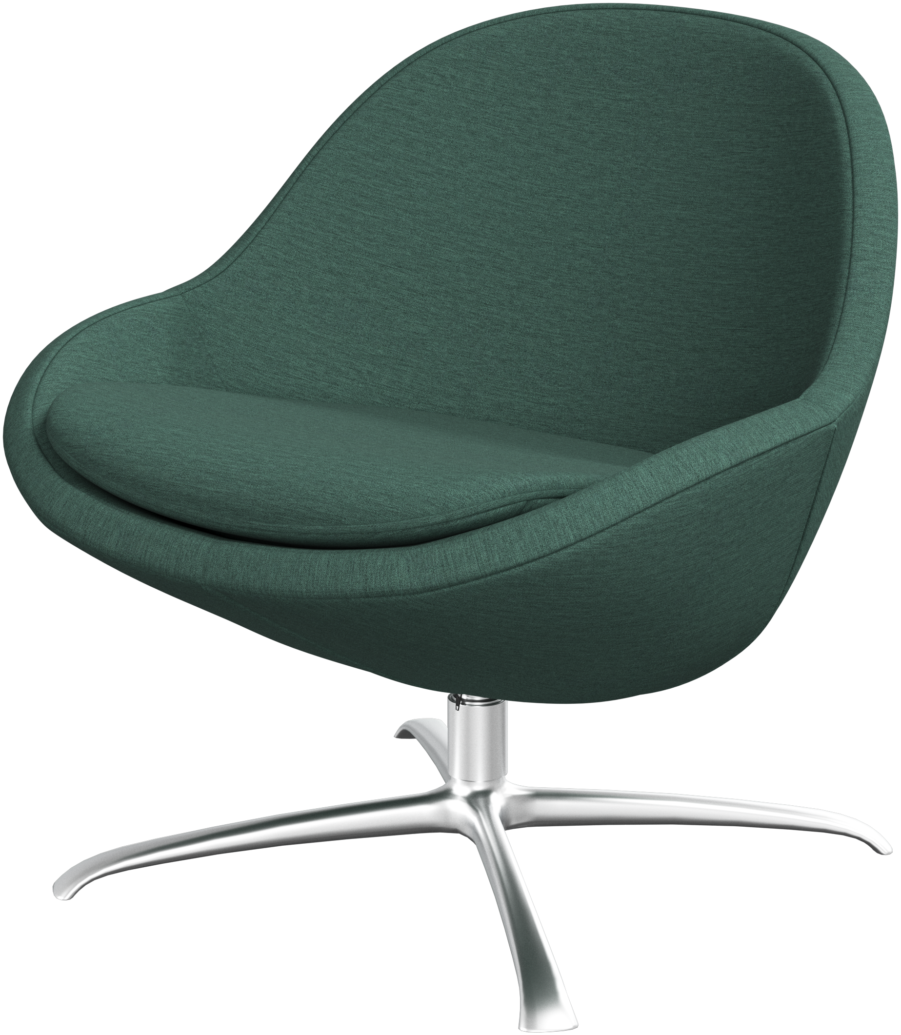 BoConcept Veneto armchair with swivel function - aluminum / green